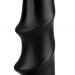 Реалистичный рельефный фаллоимитатор - 21,5 см, цвет: черный