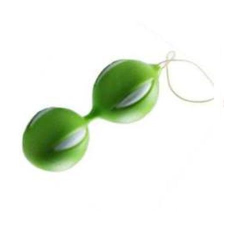Вагинальные шарики со шнурочком, цвет: зеленый