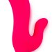 Вибратор с клиторальным отростком - 18 см, цвет: розовый