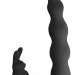 Вибронасадка для двойного проникновения Jungle Bunny - 17 см, цвет: черный