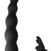 Вибронасадка для двойного проникновения Jungle Bunny - 17 см, цвет: черный