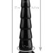 Анальный рельефный стимулятор - 27 см, цвет: черный