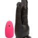 Анально-вагинальный вибромассажер на присоске - 17 см, цвет: черный
