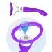 Вибратор с вакуумной чашей Alon - 22 см, цвет: фиолетовый