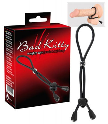 Кольцо для пениса Bad Kitty Cock & Ball Loop в виде двойной петли