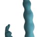 Вибронасадка для двойного проникновения Jungle Bunny - 17 см, цвет: зеленый