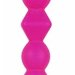 Анальная цепочка-елочка SILICONE BEADS - 24,6 см, цвет: розовый