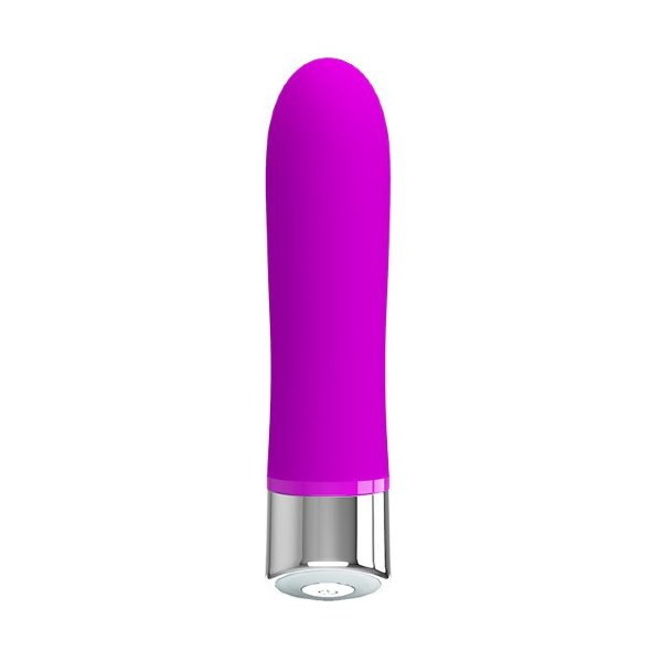 Мини-вибратор Sampson - 12,4 см, цвет: лиловый