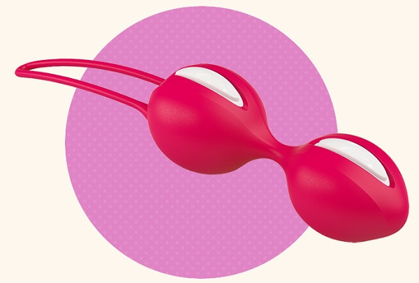 Вагинальные шарики Fun Factory Smartballs Duo, цвет: красный