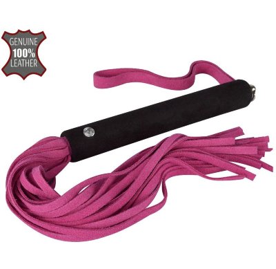 Многохвостая велюровая плеть - 40 см, цвет: розовый
