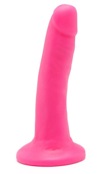 Гладкий фаллоимитатор на присоске Happy Dicks Dong 6 inch - 15,2 см, цвет: розовый