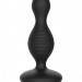Анальная пробка Vibrating & E-Stimulation Butt Plug с электростимуляцией, цвет: черный - 14 см
