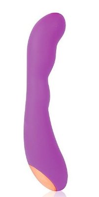 Силиконовый вибромассажер - 22,2 см, цвет: фиолетовый