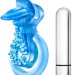 Эрекционное виброкольцо 10 Function Vibrating Tongue Ring, цвет: голубой