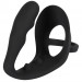 Эрекционное кольцо Black Velvets Ring & Plug с подхватом мошонки и анальным отростком