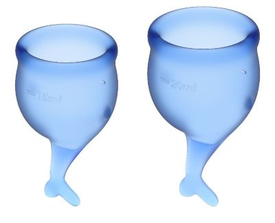 Набор менструальных чаш Feel secure Menstrual Cup, цвет: синий