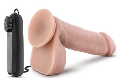 Вибратор THE GOALIE 8INCH DILDO - 20,3 см, цвет: телесный