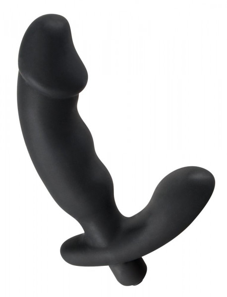 Анальный вибратор Rebel Cock-shaped Vibe для стимуляции простаты, цвет: черный - 15 см