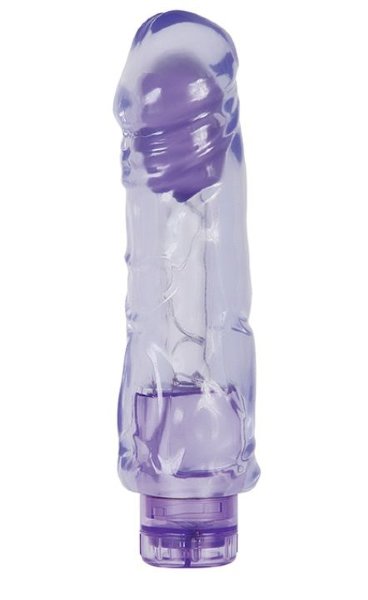 Вибратор-реалистик CHUBBY FUN VIBE - 19 см, цвет: фиолетовый
