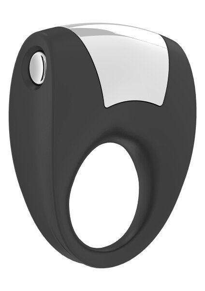 Эрекционное кольцо B8 с вибрацией, цвет: черный
