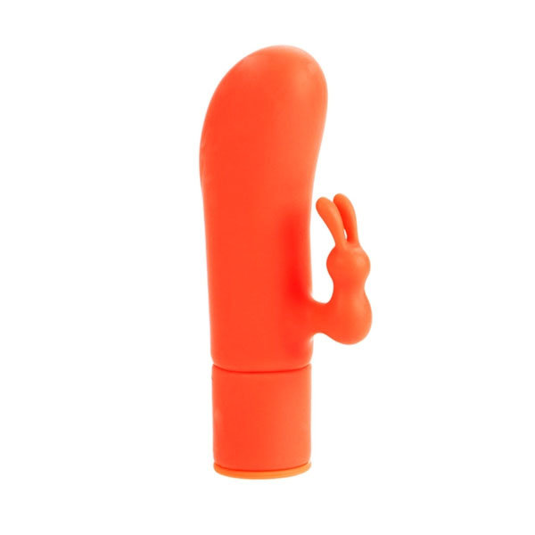 Вибромассажер с клиторальным стимулятором серии Posh, цвет: оранжевый