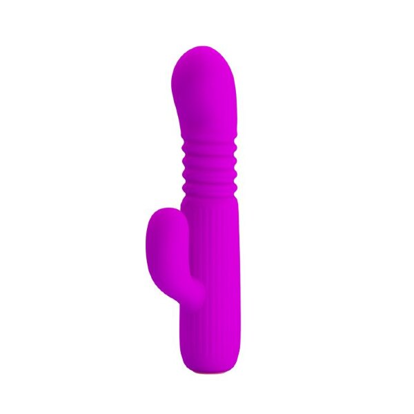 Фрикционный вибратор Leopold - 15,5 см, цвет: лиловый