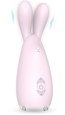 Вибромассажер REBA с ушками, цвет: нежно-розовый