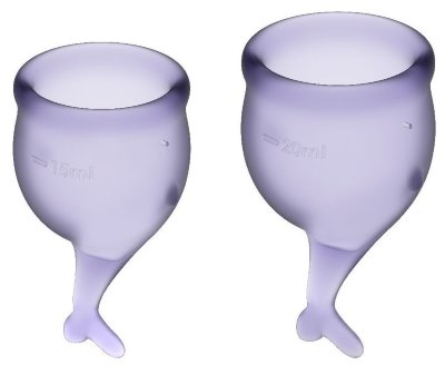 Набор менструальных чаш Feel secure Menstrual Cup, цвет: фиолетовый