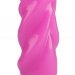 Розовая анальная втулка с рельефом - 21 см.