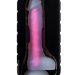 Прозрачно-розовый фаллоимитатор, светящийся в темноте, Tony Glow - 20 см.
