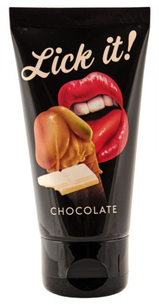 Съедобная смазка Lick It Chocolate со вкусом белого шоколада - 50 мл.