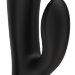 Вибратор Exquisite с подогревом - 20,5 см, цвет: черный