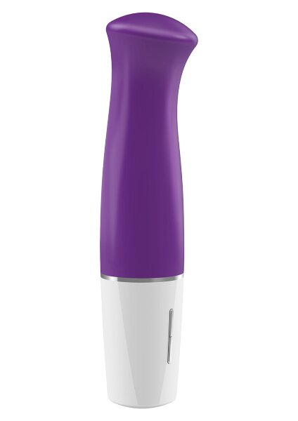Мини-вибратор D4 с тупым кончиком - 14 см, цвет: фиолетовый