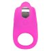 Эрекционное виброкольцо Silicone Rechargeable Teasing Enhancer, цвет: ярко-розовый
