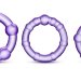 Набор из 3 эрекционных колец Stay Hard Beaded Cockrings, цвет: фиолетовый