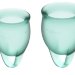 Набор менструальных чаш Feel confident Menstrual Cup, цвет: темно-зеленый