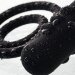Эрекционное кольцо с вибростимулятором и анальным хвостом, цвет: черный