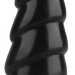 Черная рельефная анальная втулка - 18,5 см.