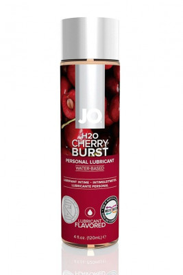 Лубрикант JO Flavored Cherry Burst на водной основе с ароматом вишни - 120 мл.