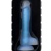 Фаллоимитатор, светящийся в темноте, Matt Glow - 18 см, цвет: прозрачно-синий