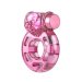 Эрекционное кольцо с вибрацией Pink Bear, цвет: розовый