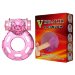 Эрекционное кольцо с вибрацией Pink Bear, цвет: розовый