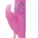 Вибратор Gigli Layla с загнутым кончиком и клиторальным отростком, цвет: розовый - 25 см
