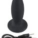 Анальная пробка Black Velvets Rechargeable Plug Small, цвет: черный - 11 см