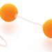 Вагинальные шарики на прозрачной сцепке, цвет: оранжевый