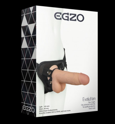 Страпон EGZO Harness со съемной насадкой - 16,5 см.