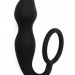 Эрекционное кольцо Sensation с анальным стимулятором, цвет: черный