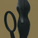 Эрекционное кольцо Sensation с анальным стимулятором, цвет: черный