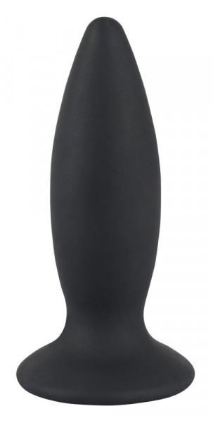 Анальная пробка Black Velvets Rechargeable Plug Medium, цвет: черный - 12,5 см