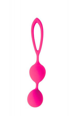 Вагинальные шарики с петлей Cosmo, цвет: розовый